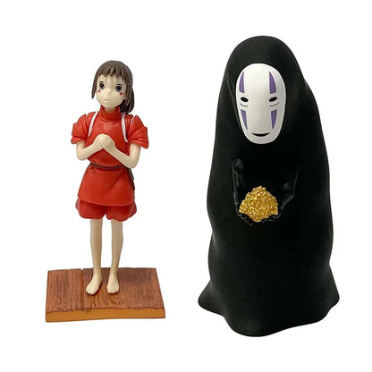 Chihiro Ogin, Kaonashi Spirited Away Movie Anime Figure Model Statue PVC 5" [Boxed]