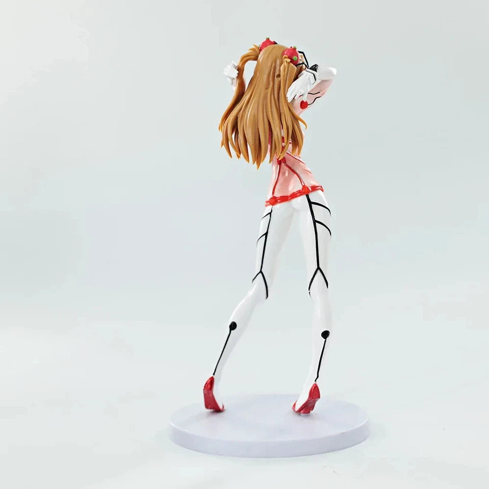 Asuka Sohryu Lab Suit Rebuild of Evangelion Cute Anime Figure Model PVC 8" [Boxed]