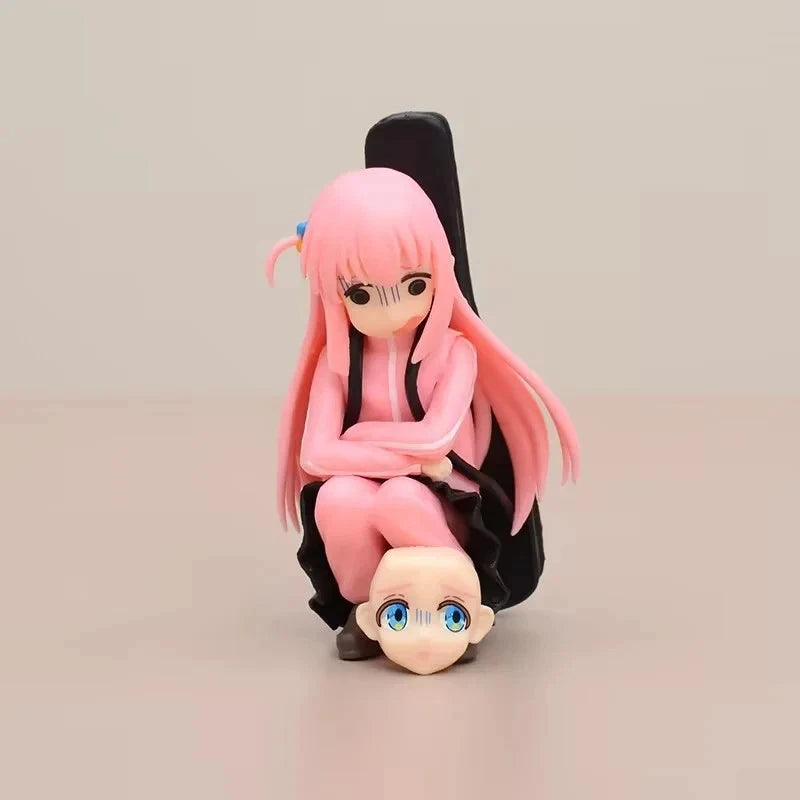 Hitori Gotoh Sitting Bocchi the Rock! Cute Anime Figurine PVC 3.5" [No Box]