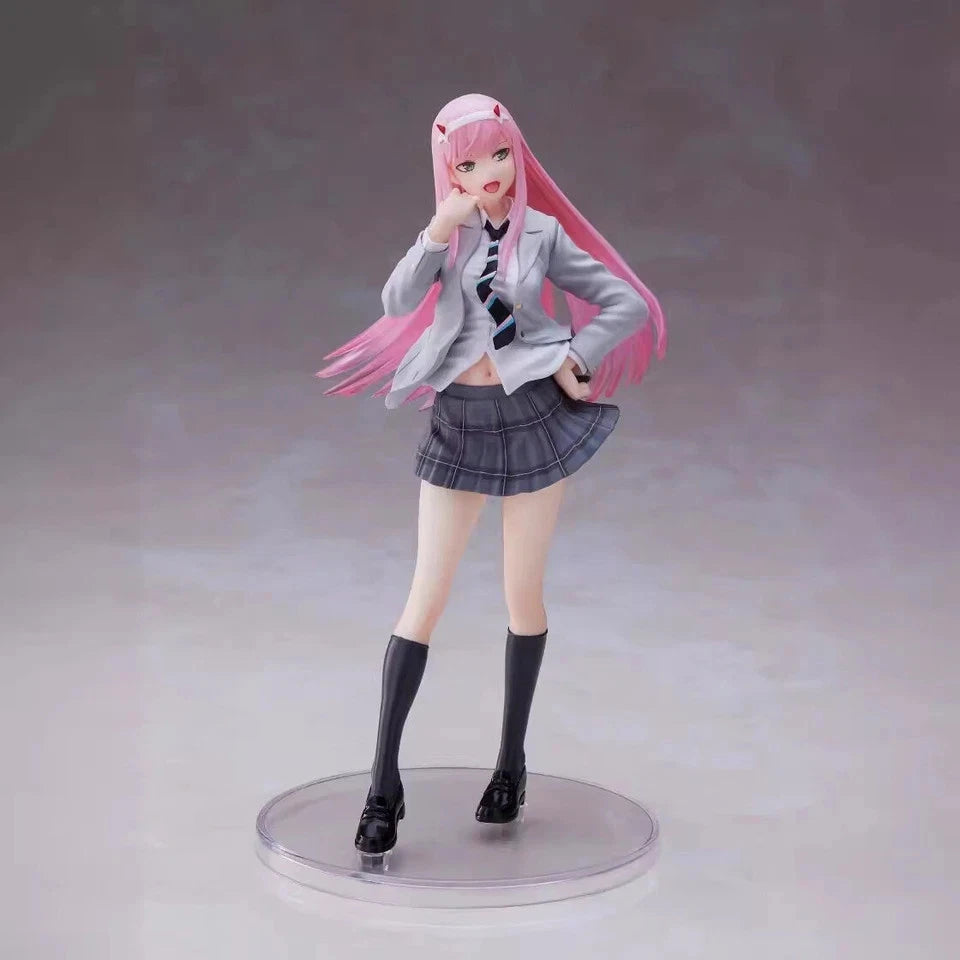 Zero Two Student Outfit Darling in the Franxx Premium Anime Figure PVC 6" [No Box]