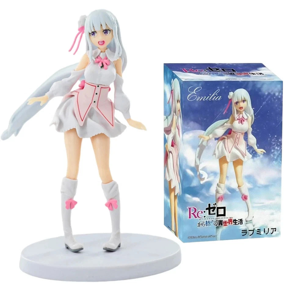Emilia Memory Snow Ver. Re:Zero Kawaii Anime Figure Model Statue PVC 6" [Boxed]