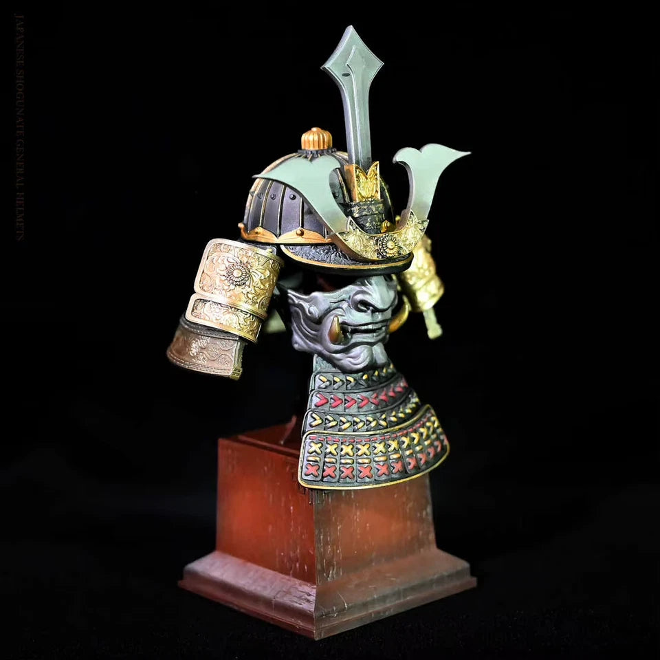Samurai Oni Mask Collectible Desktop Ornament Décor  PVC 5" [No Box]