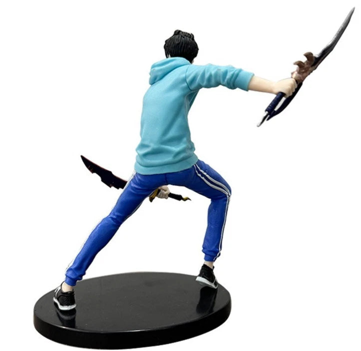 Sung Jin-woo Dual Daggers Solo Leveling Anime Figure Model Statue PVC 6.6" [Boxed]