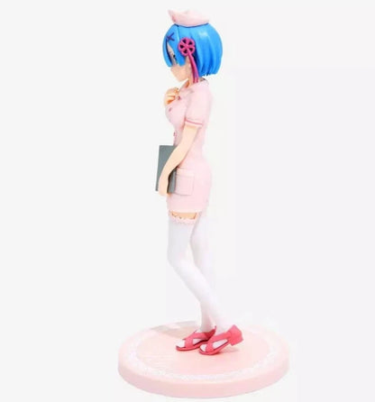 Rem Pink Nurse Re: Zero Cute Kawaii Anime Figure Model Statue PVC 7" [Original]