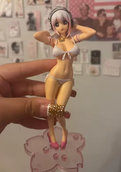 Super Sonico Swimsuit Nitroplus SoniAni Vocaloid Anime Figure Model Statue PVC 7" [No Box]