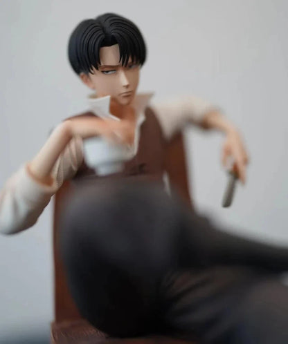 Levi Ackerman Sitting Ver. Attack on Titan Anime Figure Model Statue PVC 7.4" [No Box]