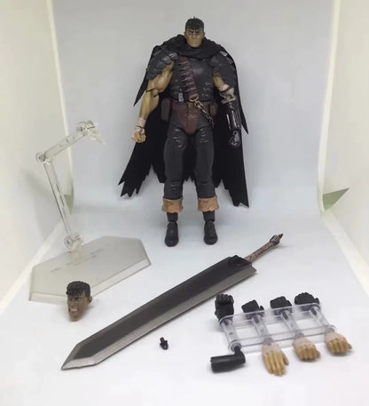 Guts Black Swordsman Berserk Anime Adjustable Action Figure PVC 6.6 in [Boxed]