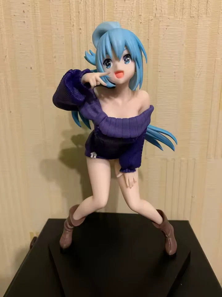 Aqua Camera Pose KonoSuba Fan-Favorite Kawaii Anime Figure PVC 8" [Boxed : Original]