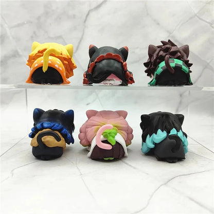 Tanjiro Napping Demon Slayer Anime Miniature Toys PVC 2.3" [No Box w/ Full Set]
