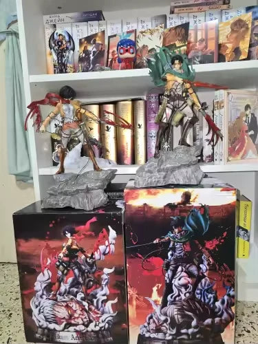 Mikasa Ackerman Battle Damage Ver. Attack on Titan AoT Anime Figure PVC 13.7" [Boxed]