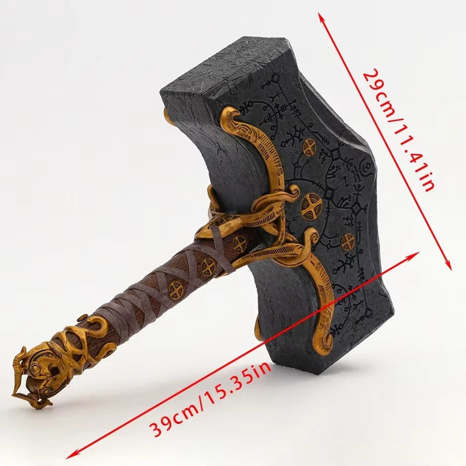 Kratos Mjolnir Thor's Hammer God of War RPG Cosplay Toy 15" [Boxed] *No Glow*