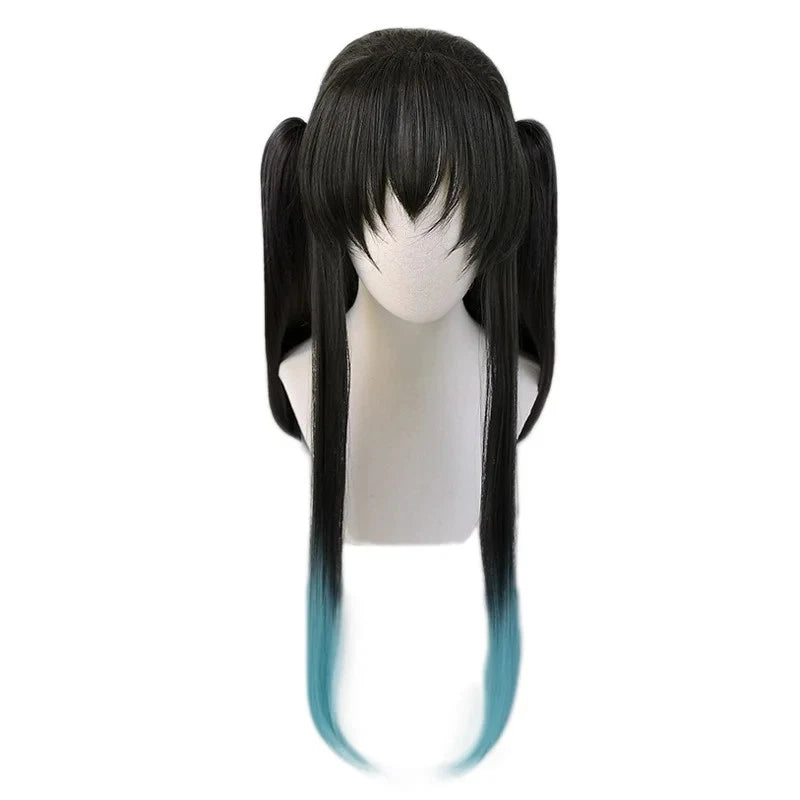 Muichiro Tokito Cosplay Wig Demon Slayer Anime 24" Heat Resistant + wig cap