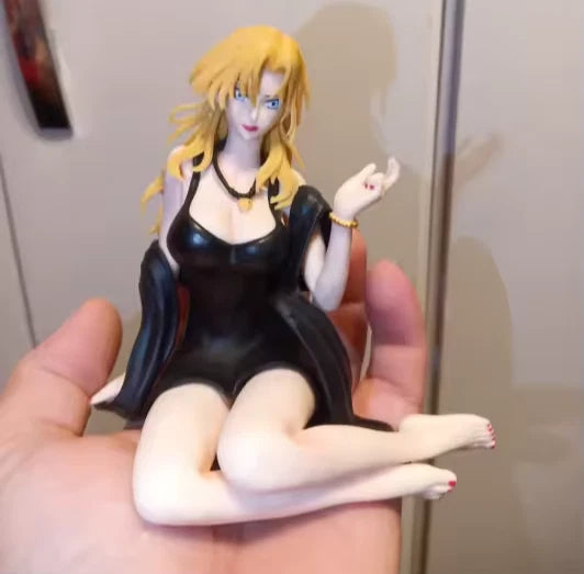 Vermouth Sitting & Smoking Detective Conan Figure Model Statue PVC 5.3" [Boxed]