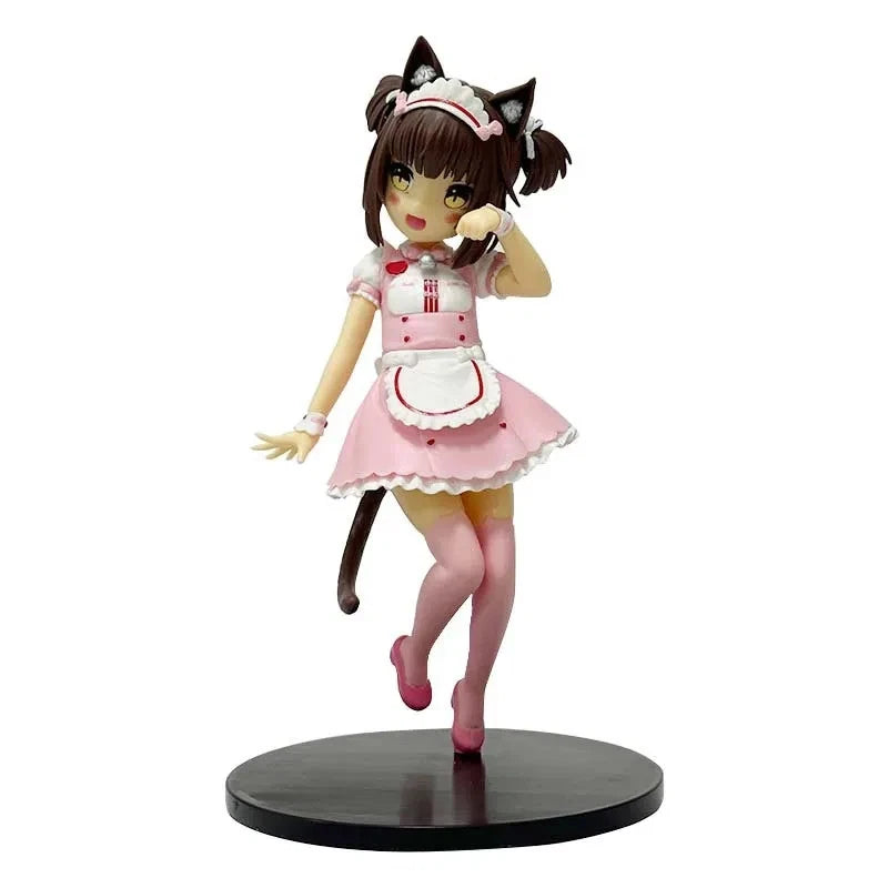 Chocola & Vanilla Maid Outfit Nekopara Anime Figure Model Statue PVC 7" [Boxed]