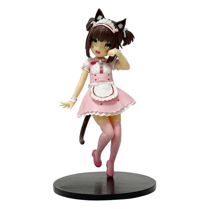 Chocola & Vanilla Maid Outfit Nekopara Anime Figure Model Statue PVC 7" [Boxed]