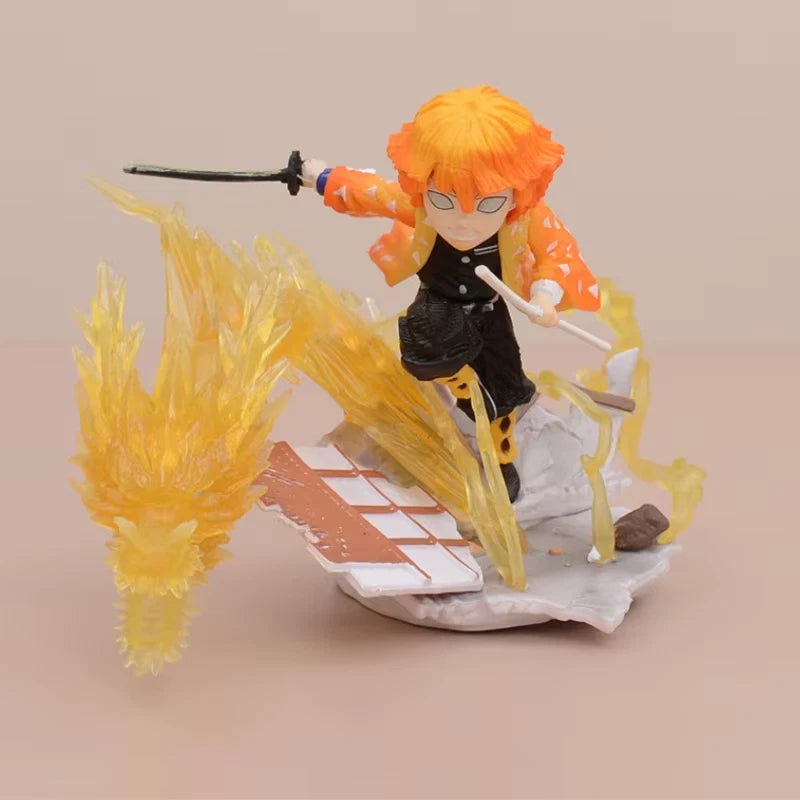 Zenitsu 7th Form Thunder Breathing Demon Slayer Chibi Anime Figurine PVC 3" [No Box]