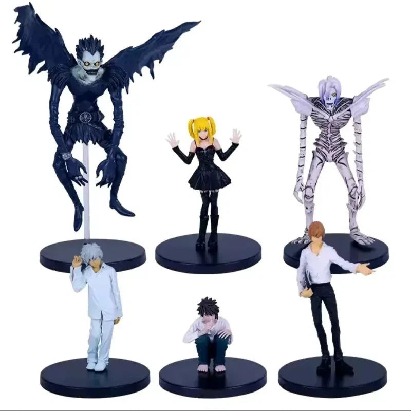 Set Of Six Characters Death Note Anime Collectible Figures PVC 3-5 in [No Box]