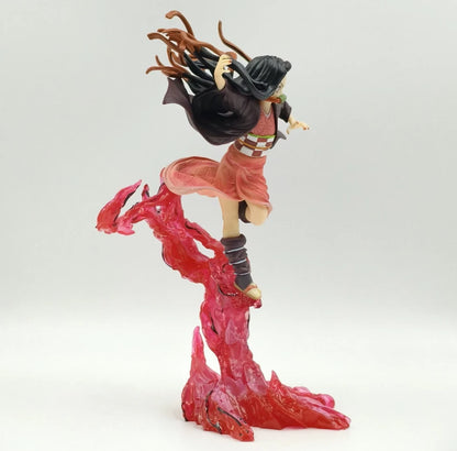 Nezuko Kamado Blood Art Demon Slayer Anime Figure Model Statue PVC 8" [No Box]