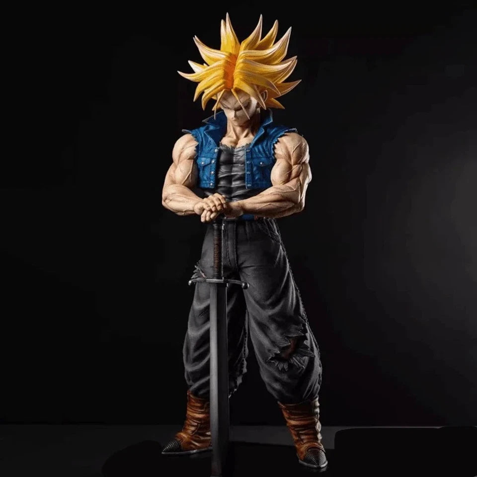 Future Trunks Super Saiyan Dragon Ball Z Anime Collectible Figure PVC 9" [No Box]