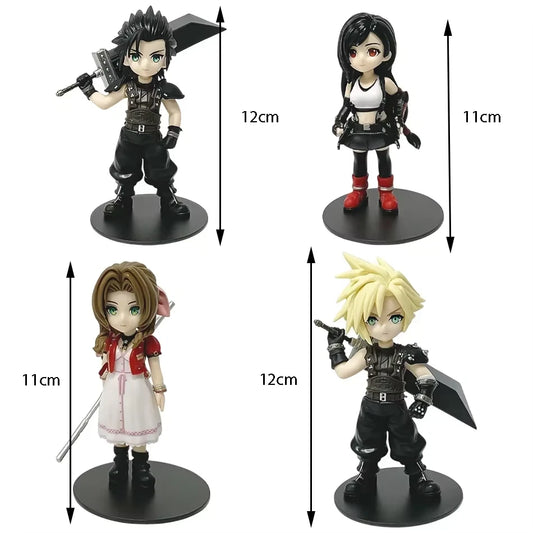 Zack, Tifa, Aerith, or Cloud Final Fantasy Gaming Figurines PVC 4" [Boxed]