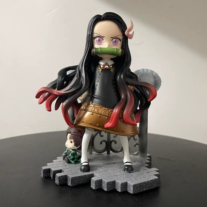 Nezuko Anya Forger Outfit Demon Slayer Anime Kawaii Figure PVC 5" [Boxed]