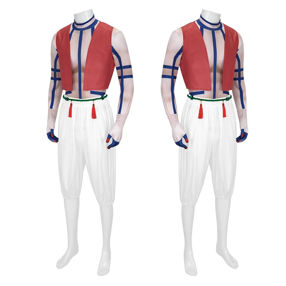 Akaza Cosplay Demon Slayer Full Set: Gloves, Vest, Pants, Shirt, & Tassels DM SZ