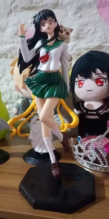 Kagome Higurashi Student Uniform Inuyasha Anime Figure Model PVC 9" [No Box]