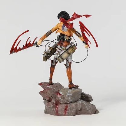 Mikasa Ackerman Battle Damage Ver. Attack on Titan AoT Anime Figure PVC 13.7" [Boxed]