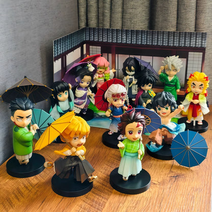 Tanjiro, Nezuko, Muichiro, Zenitsu, Mitsuri, Tengen Demon Slayer Collectible Anime Figure PVC 4.5" [Boxed]