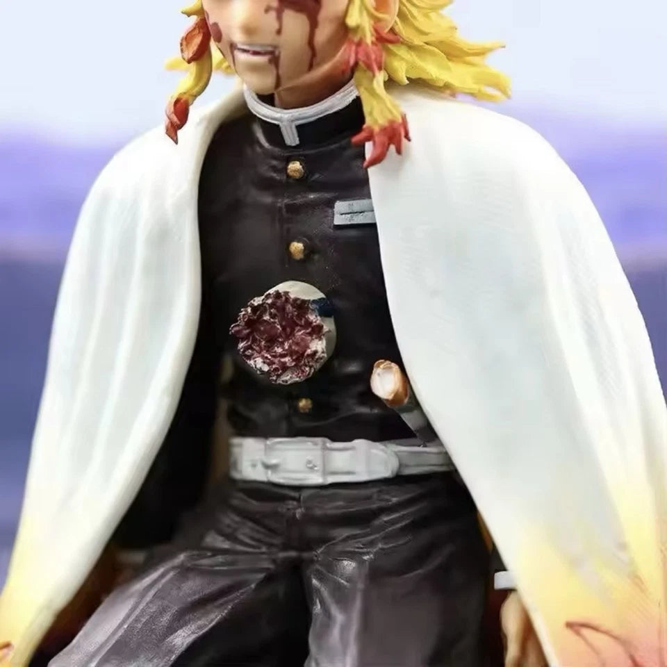 Kyojuro Death Pose Flame Hashira Demon Slayer Limited Stock Anime Figure 5.1" [No Box]