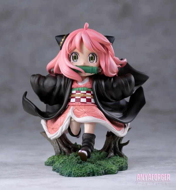Anya Nezuko Outfit Spy × Family Demon Slayer Anime Figure PVC 4.7" [Boxed]