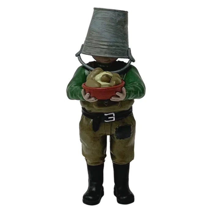 Bucket Head Reanimal Horror Game Figure Model Statue PVC 4.7" [Boxed]