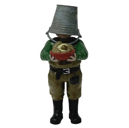 Bucket Head Reanimal Horror Game Figure Model Statue PVC 4.7" [Boxed]