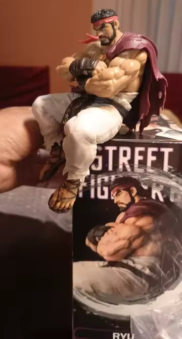 Ryu Beard Ver. Street Fighter Noodle Stopper Figure Model Statue PVC 5.5" [Boxed]
