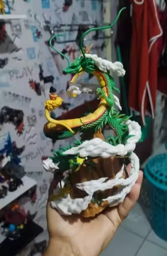 Childhood Goku & Shenron Dragon Ball Anime Figure Model Statue PVC 8.5" [No Box]