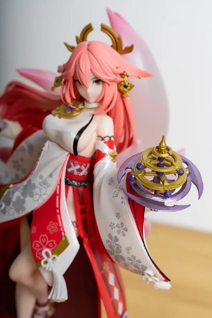 Yae Miko Cheongsam Katsune Genshin Impact RPG Kawaii Figure PVC 8.8" [Boxed]