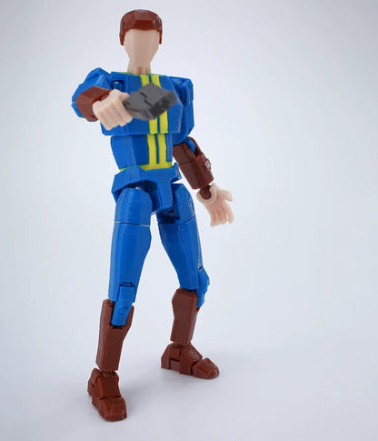 Nate Blue Jumpsuit Fallout RPG Adjustable Gaming Action Figure PVC 5.5" [No Box]