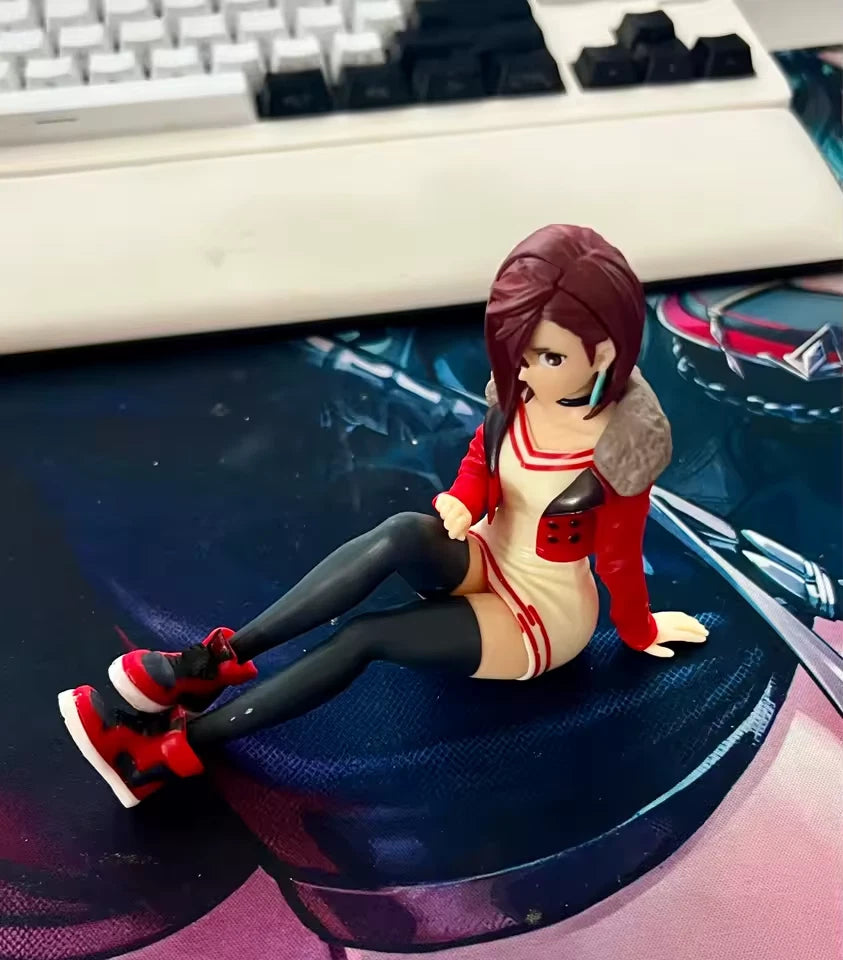 Momo Ayase Sitting Dandadan Anime Collectible Kawaii Figure PVC 3.3" [No Box]