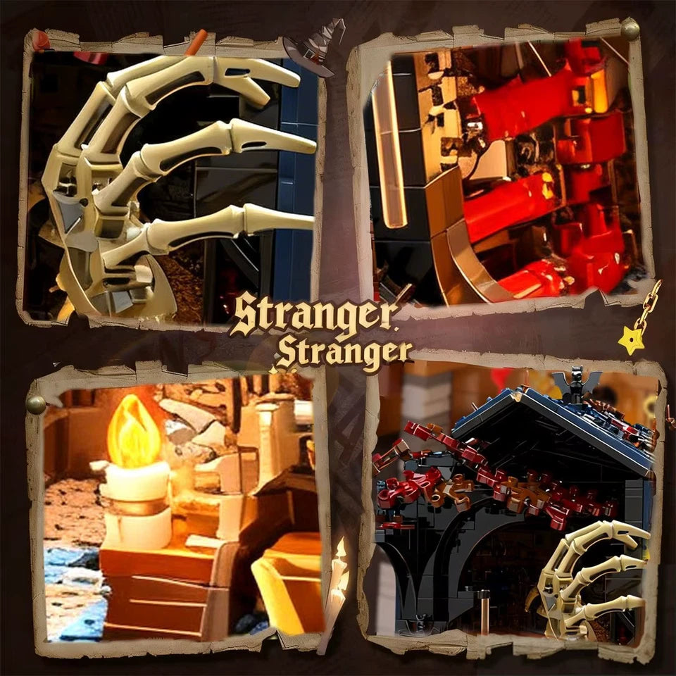 Creel House Stranger Things Light-Up Building Blocks 1206 pcs set 12" [Boxed]