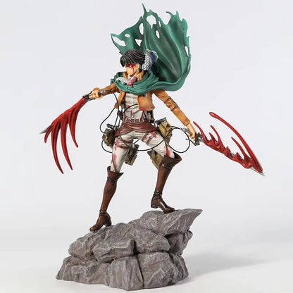 Levi Ackerman Battle Damage Ver. Attack on Titan AoT Anime Figure PVC 13.7" [Boxed]