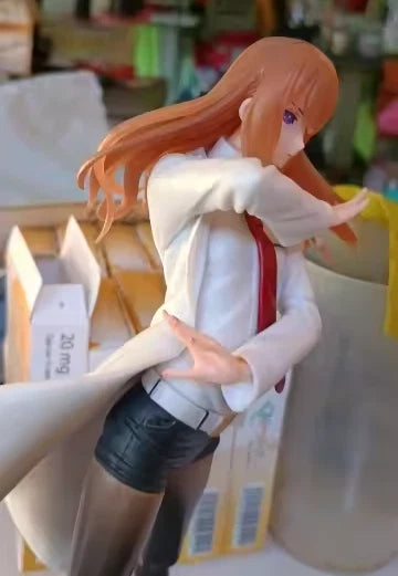Kurisu Makise Lab Coat Steins;Gate Anime Figure Model Statue PVC 7.5" [Boxed]