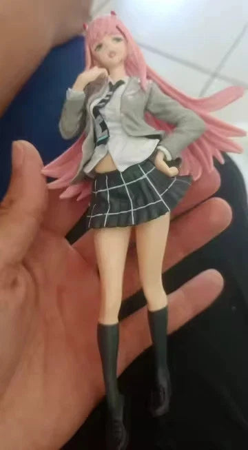 Zero Two School Uniform Darling in the Franxx Anime Figure Model Statue PVC 6" [No Box]