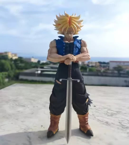 Future Trunks Super Saiyan Dragon Ball Z Anime Collectible Figure PVC 9" [No Box]
