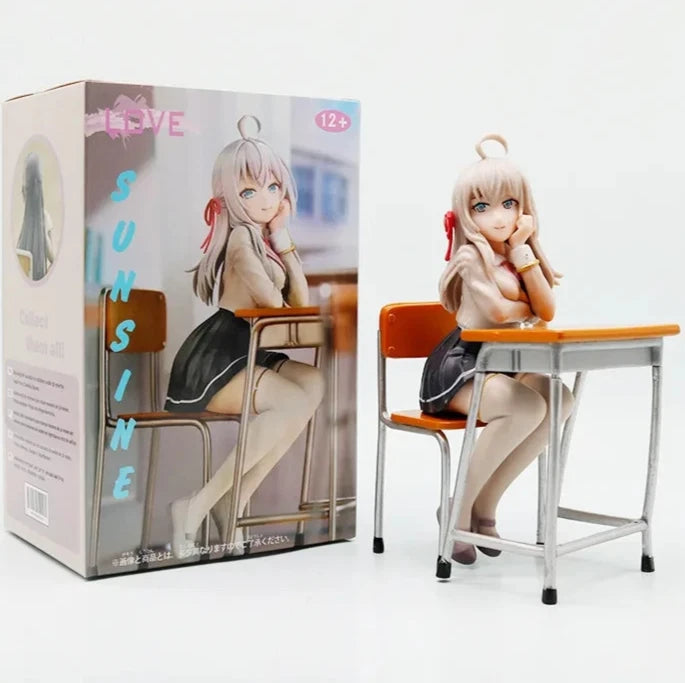 Alya Mikhailovna Sitting Roshidere Anime Figure Model Statue PVC 6.4" [Boxed]