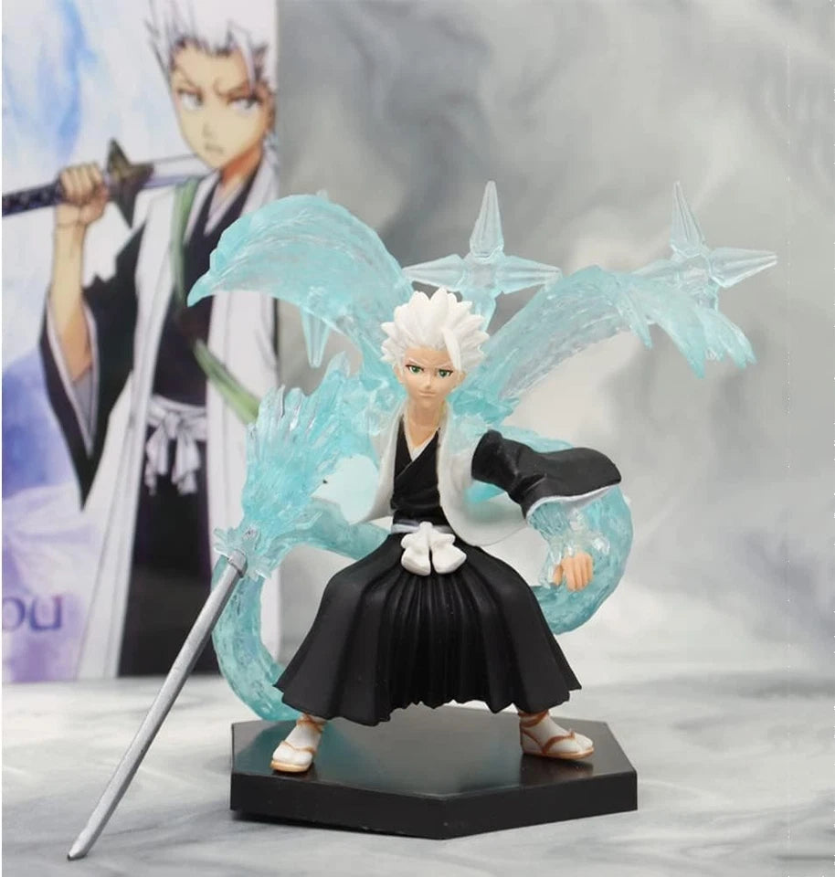 Toshiro Daiguren Hyorinmaru Bleach Anime Collectible Figure PVC 4" [No Box]