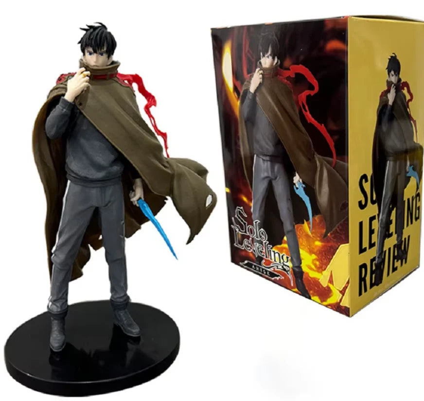 Sung Jin-woo Casual Cloak Solo Leveling Anime Figure Model Statue PVC 7" [Boxed]