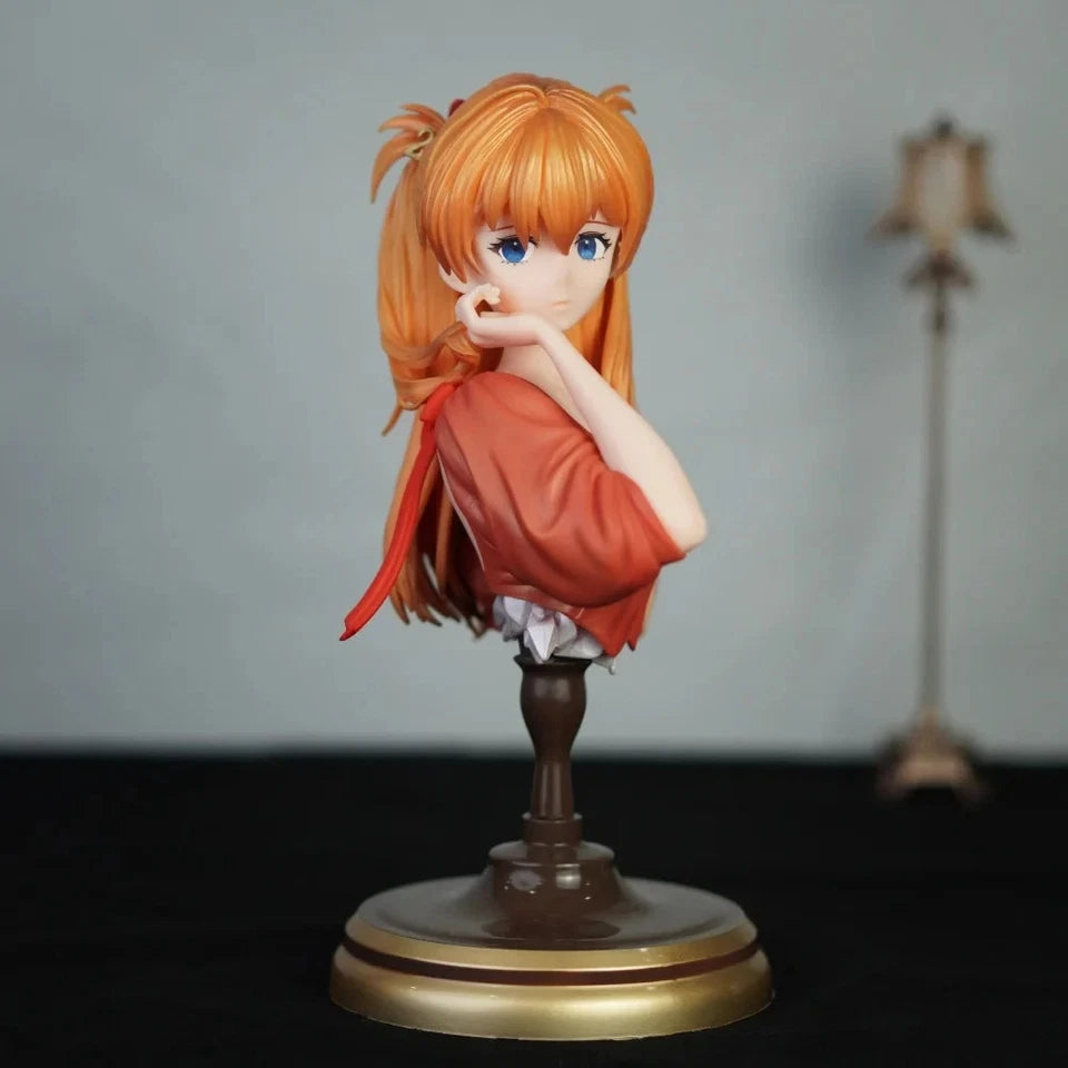 Asuka Sohryu Sculpture Neon Genesis Evangelion Cute Anime Statue PVC 9" [No Box]