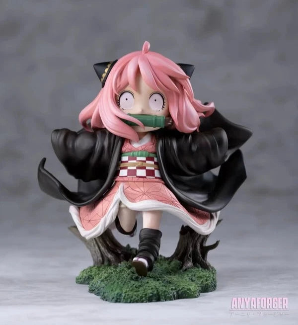 Anya Nezuko Outfit Spy × Family Demon Slayer Anime Figure PVC 4.7" [Boxed]