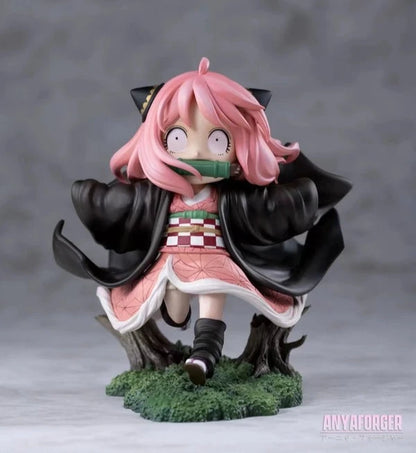 Anya Nezuko Outfit Spy × Family Demon Slayer Anime Figure PVC 4.7" [Boxed]