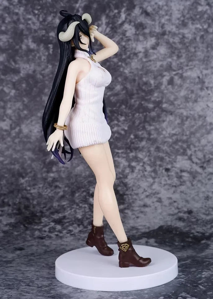 Albedo Knit Dress Succubus OVERLORD Anime Figure Model Statue PVC 8" [Boxed]